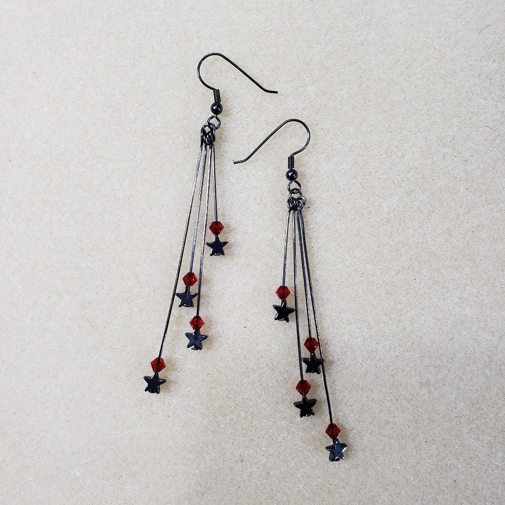 Hand made fashion earrings red